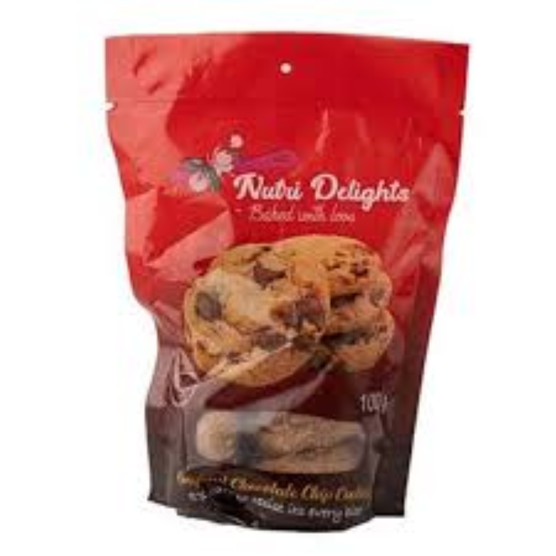 NUTRI DELIGHTS SPIRULINA CHOC CHIP COOKIES 100G